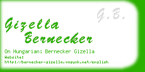 gizella bernecker business card